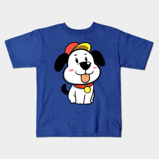 Cute Cartoon Dog with Hat Kids T-Shirt